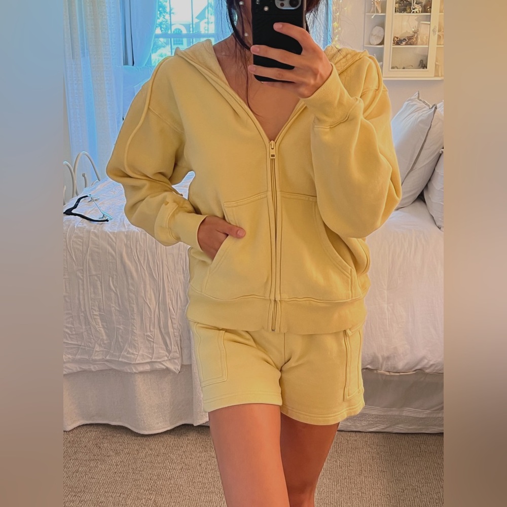 TNA Aritzia Sweatshirt and Short Set